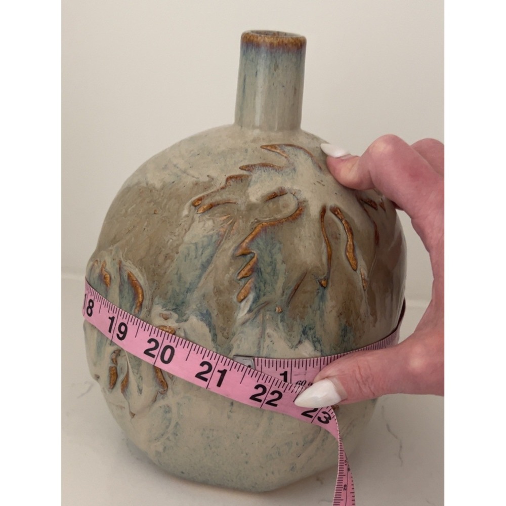 Signed Pinion studio pottery drip glaze contemporary vase - Picture 7 of 9